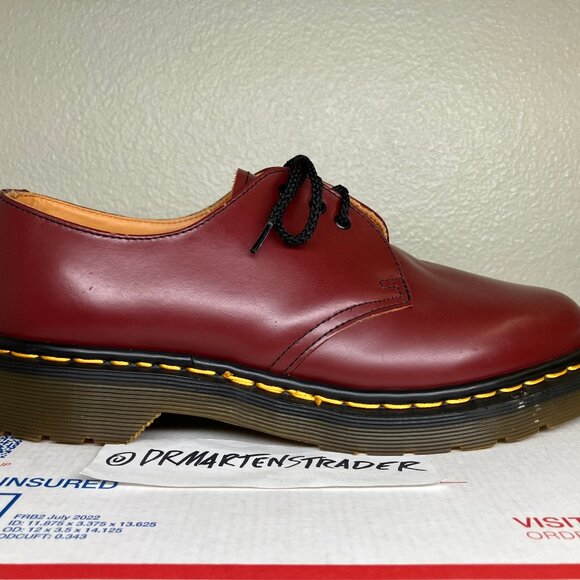 90's Vintage ENGLAND gibsons Wmns sz 8 shoes Dr. Martens 1461 cherry red oxblood - Picture 8 of 16